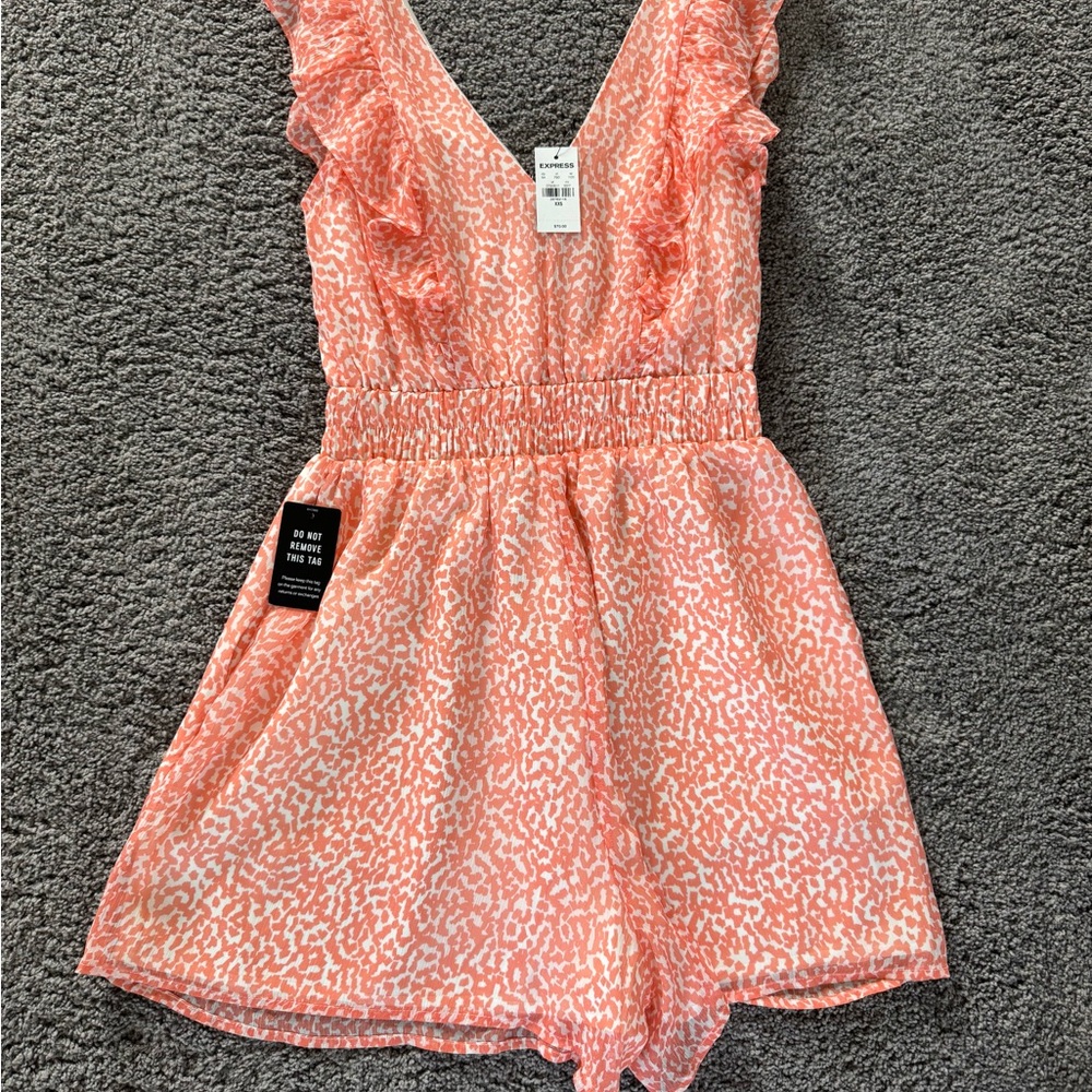 Women’s Pink Ruffle Romper